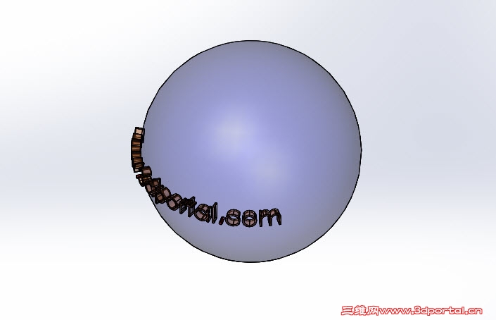 球面3d 文字 - solidworks - 三维网 - powered by
