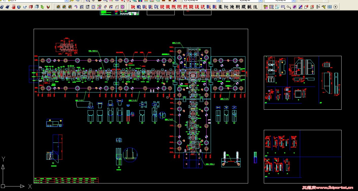 һ��ģ��˫�ϴ����ϴ�ͼ-DWG