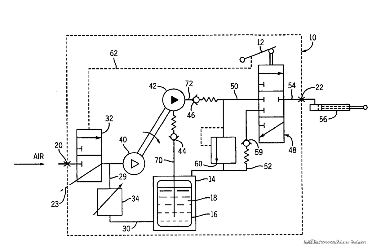 Two-stage air powered pump.png