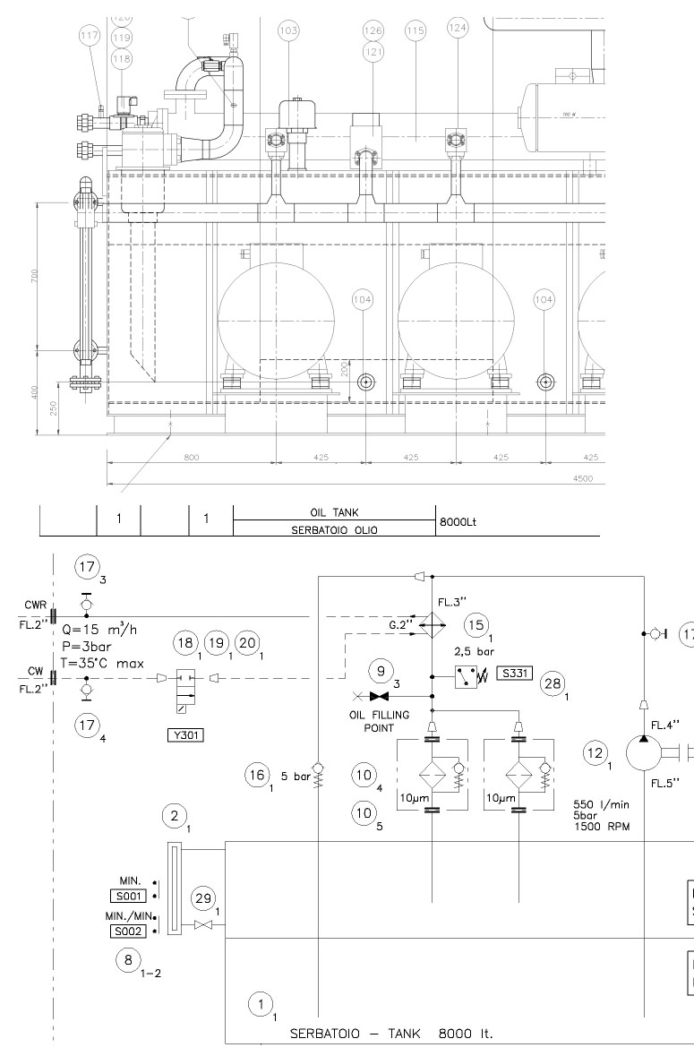 Centrale Oleodinamica Hydraulic Unit and Diagram.jpg