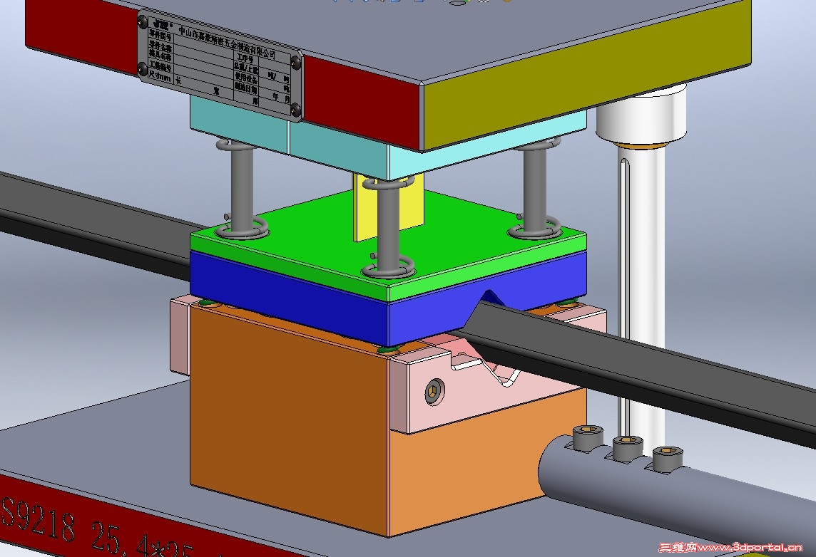 经典方管切断模具(附dwg,3d模具设计图片)