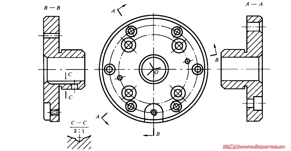 如图所示,按照图那样用solidworks做旋转剖视图,由于两条剖面线都是斜