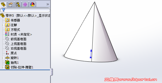 solidworks 钣金制图 有顶点的圆锥 怎么展开啊?