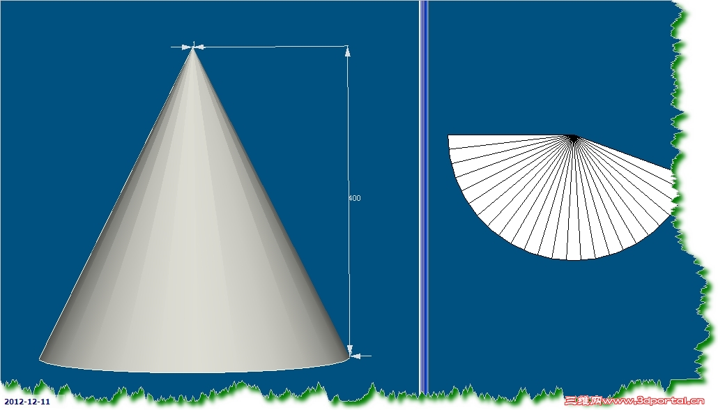 solidworks 钣金制图 有顶点的圆锥 怎么展开啊?