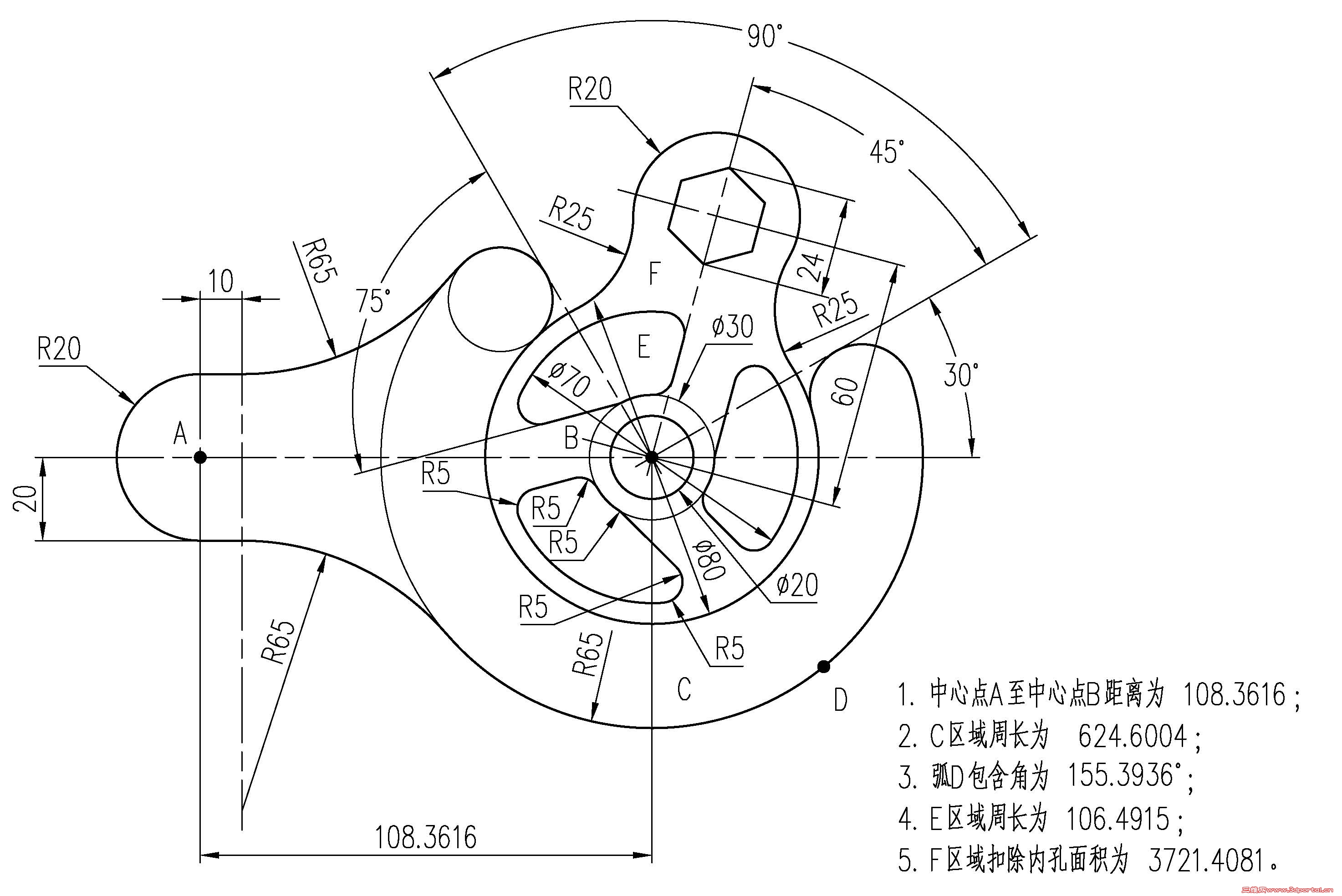 基础综合练习33『图纸资料及二维练习 三维网 powered by